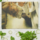 「祈りを捧げる、サスペンス」チャールズ・バートン・バーバー キッチンタオル (折り畳み)