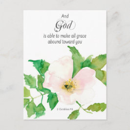 祈りカード 2コリントの聖書の詩句 プリムローズ ポストカード