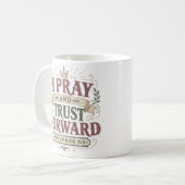 祈り 信頼 前進 キリスト教 聖書 引用句 コーヒーマグカップ (正面左)