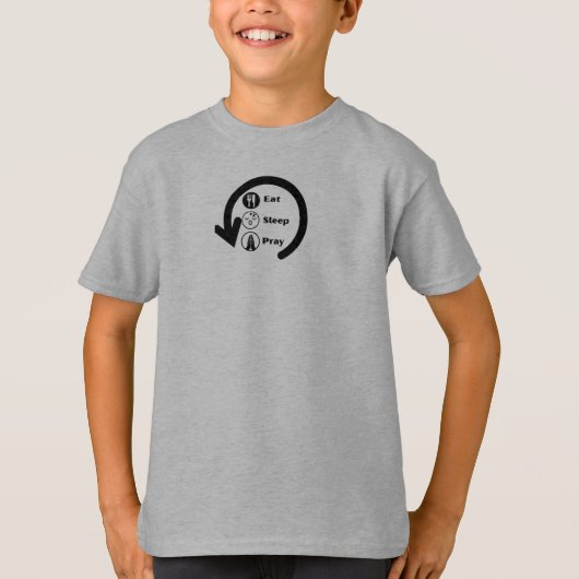 祈り 睡眠 祈り 繰り返す Tシャツ (正面)