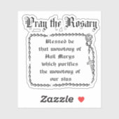 祈るロザリオ・ジョセマリア・エスクリヴァ・カトリックの引用 シール (シート)