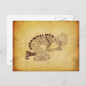 祈る女性の郵便はがき(ヴィンテージ) ポストカード (正面/裏面)