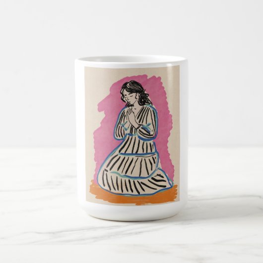 祈る女性 コーヒーマグカップ (中央)