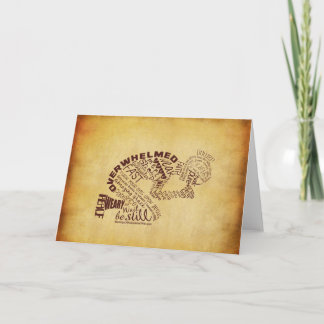 祈る女性(ヴィンテージ)の7x5挨拶状 カード