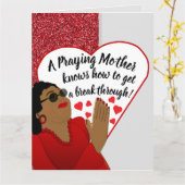 祈る母 インスピレーションあふれる母の日 カード (黄色い花)