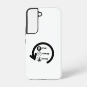 祈る 寝る 食べる 繰り返す SAMSUNG GALAXYケース (裏面)