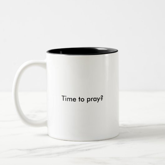 祈るPrayerMate 325ml mlの信号器のマグの"時間か。" ツートーンマグカップ (左)