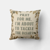 「祈わたしは、皿に取り組もうとしてるおもしろい クッション (裏面)