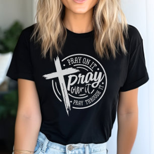 祈キリスト教十字聖句 Tシャツ