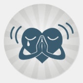 祈ハート ラウンドシール (正面)