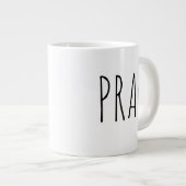 祈モダン白黒 ジャンボコーヒーマグカップ (正面右)