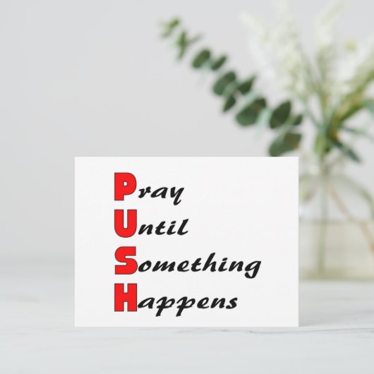 祈何かが起こるまでPUSH ポストカード (スタンド正面)