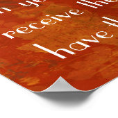 祈信じと聖書の聖句マルコ11:24 ポスター (角)