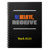 祈信じ受信信の引用文感動的 ノートブック (正面)