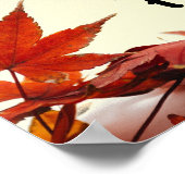 祈十字秋の赤葉色 ポスター (角)