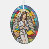 祈天使の虹の染み ガラスオーナメント (正面左)