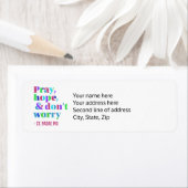 祈希望と心配しない – 心地よいのメッセージ ラベル (インサイチュ)
