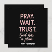 祈待て信頼 – 神は計画を持つ感動的 招待状 (正面/裏面)