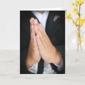 祈手 カード (黄色い花)