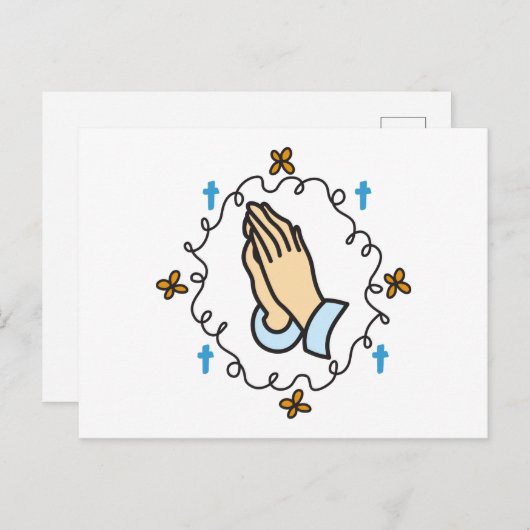 祈手 ポストカード (正面/裏面)