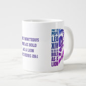 祈教皇レオ14世のリオンクリスチャンはっきりしたカトリック ジャンボコーヒーマグカップ (正面右)