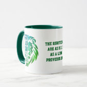 祈教皇レオ14世のリオンクリスチャンはっきりしたカトリック マグカップ (正面左)