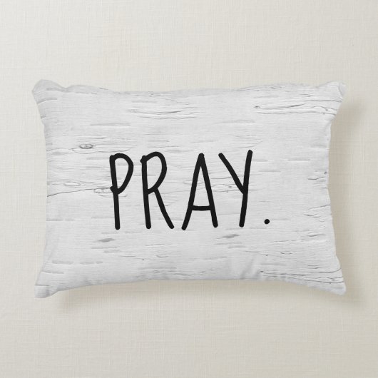 祈文字オン樺の木ツリーアクセント枕 アクセントクッション (正面)