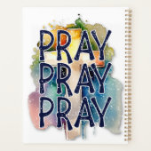 祈祈祈は水色のクロス プランナー手帳 (裏面)