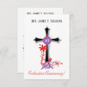 祈祷カード名 45周年受聖  黒 サンキューカード (正面/裏面)