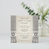 祈祷ショール タン バー ミッツヴァー 招待状 (スタンド正面)