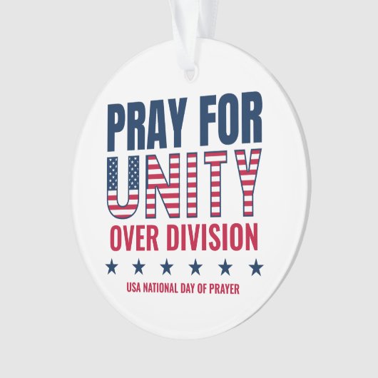 祈統一国家祈りの言葉の日カスタム オーナメント (正面)