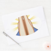 祈絵文字 楕円形シール (封筒)