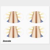 祈絵文字 楕円形シール (シート)