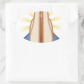 祈絵文字 楕円形シール (バッグ)