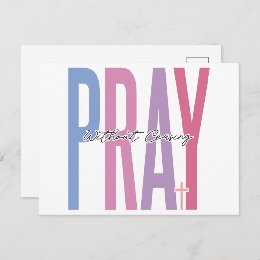 祈絶え信じずにイエスを信頼しなさい。 シーズンポストカード (正面/裏面)