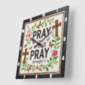 祈蝶 スクエア壁時計 (傾斜)