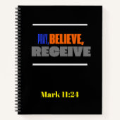 祈.信じ.受信：信仰感動的引用文 ノートブック (正面)