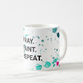 祈.絵を描.繰り返す。マグ コーヒーマグカップ (正面右)