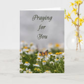 祈Christian Greeting Card カード (黄色い花)