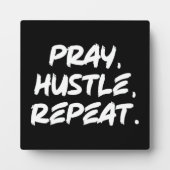 祈Hustle, Repeat – 信仰、成功やる気を起こさせる フォトプラーク (正面)