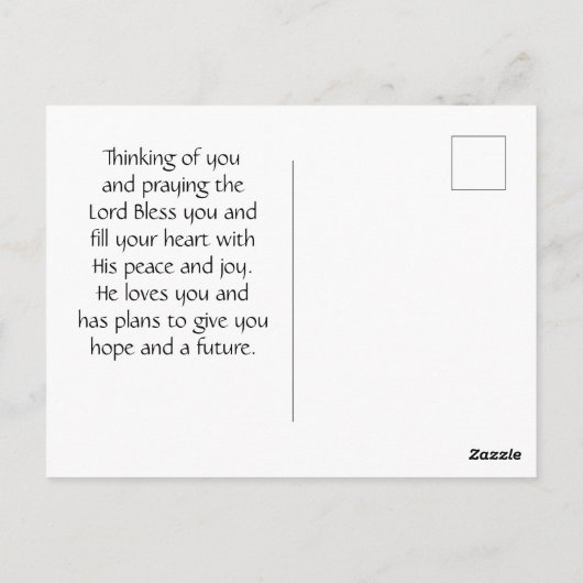 祈More Worry Less感動的引用文 ポストカード (裏面)