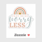 「祈More Worry Less」カットのビニールカスタムシール シール (シート)