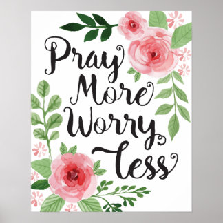 祈More Worry Less Artプリント ポスター