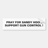 祈SANDY HOOK SUPPORT GUND CONTROL! バンパーステッカー (正面)