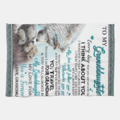 祖カスタマイズ母から孫娘に宛てた手紙 キッチンタオル (横)