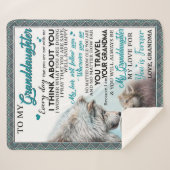 祖カスタマイズ母から孫娘に宛てた手紙 シェルパブランケット (正面(横))