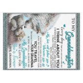 祖カスタマイズ母から孫娘に宛てた手紙 テーブルクロス (正面(横))