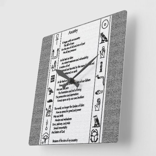 祖先 スクエア壁時計 (傾斜)