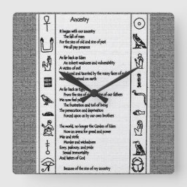 祖先 スクエア壁時計