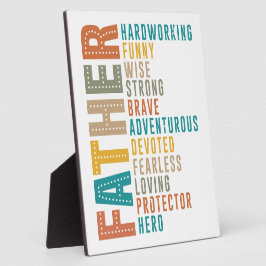 祖国はあらゆるパパの力に敬意を表 フォトプラーク